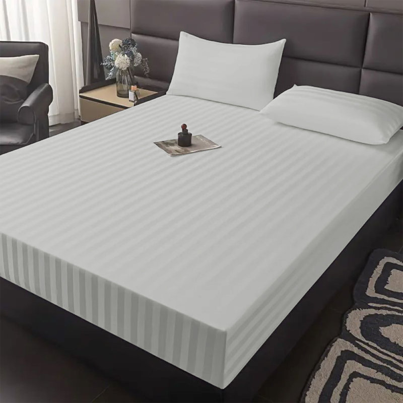 Microfiber Luxury 40cm Deep Fitted Sheet, Silver, Single (3')