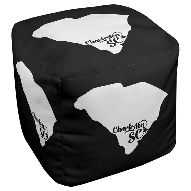 Upholstered Ottoman, Black