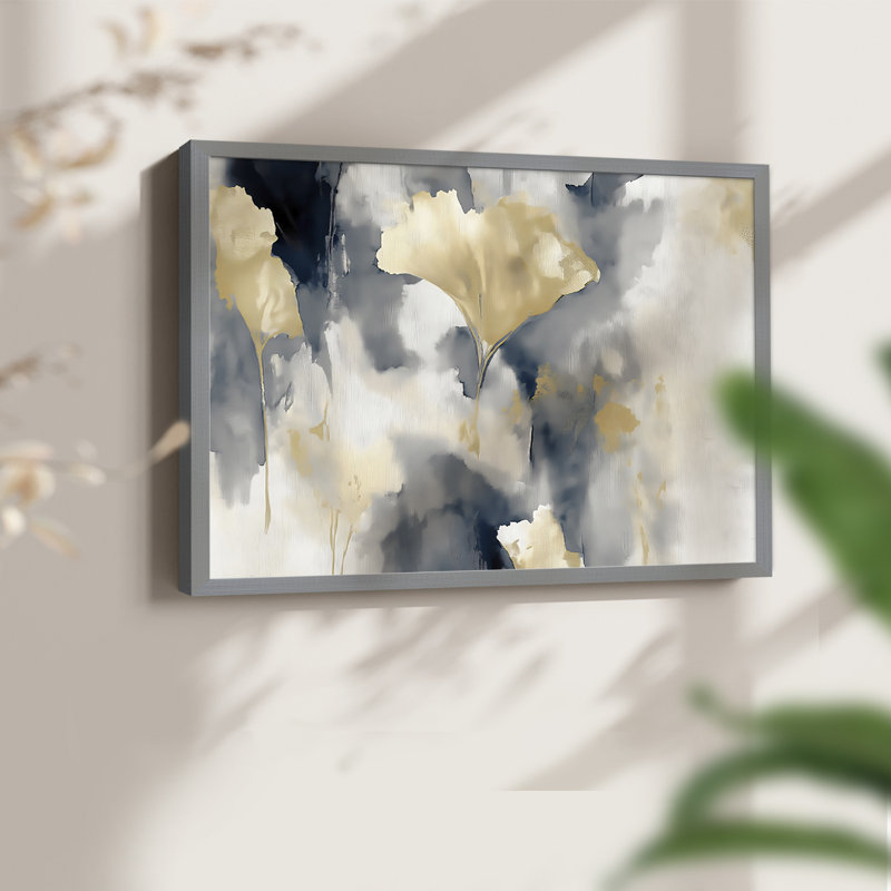 Abstract Series-CI -Framed Print - Restickable, Grey, 22" H x 28" W