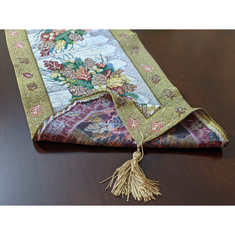 Christmas Fiesta Woven Table Runner, 90'' L x 13'' W