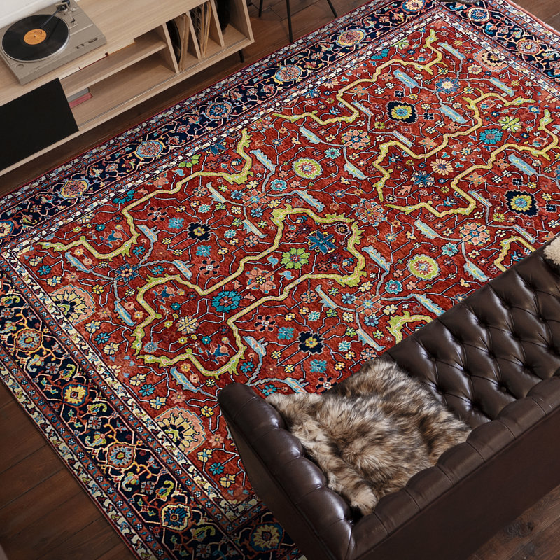 Elegant Wool Oriental Area Rug, Rectangle 8' x 10'