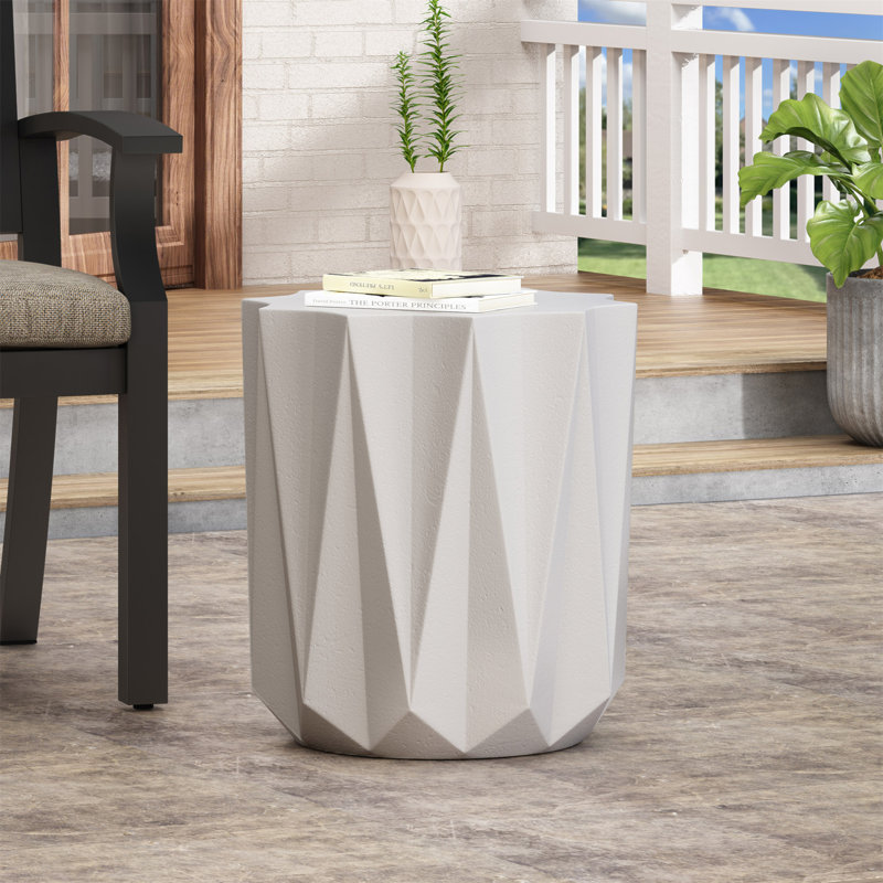 Table d'appoint d'extérieur en béton léger