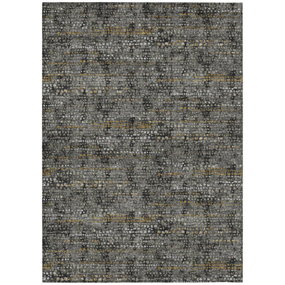 Machine Washable Indoor/Outdoor Chantille ACN2641 Abstract Rug