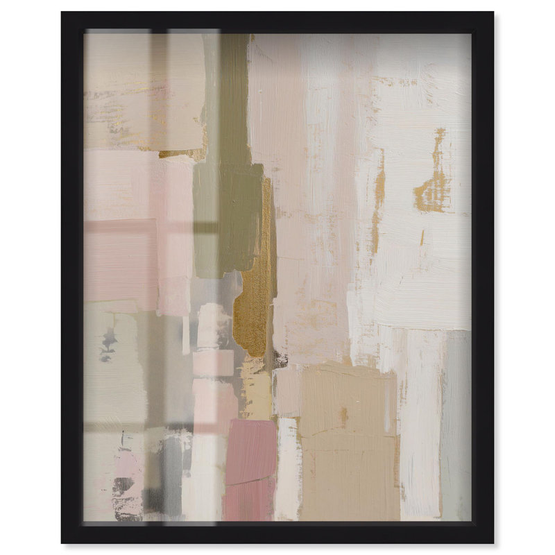 «Mute Palette I Shadowbox Print», art boho neutre par Art Remedy, H 21 po x l 17 po, Noir