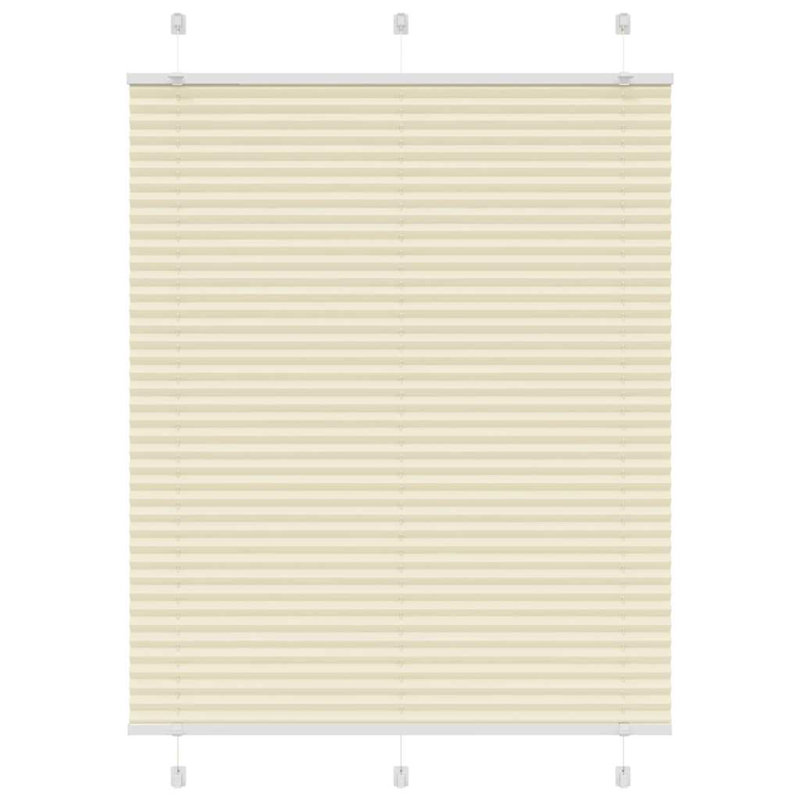 Room Darkening Pleated Shade, Cream, 110cmW x 150cmL