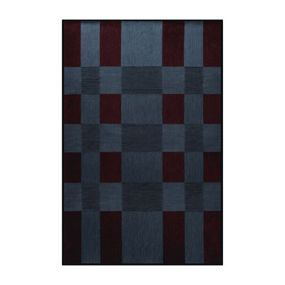 Tapis gris à carreaux lavable à la machine