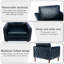 Fauteuil 34,25 po en similicuir capitonné-1259795057