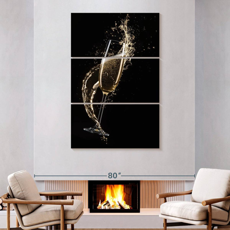 Yarlin Splashing Champagne, 74" H x 48" W