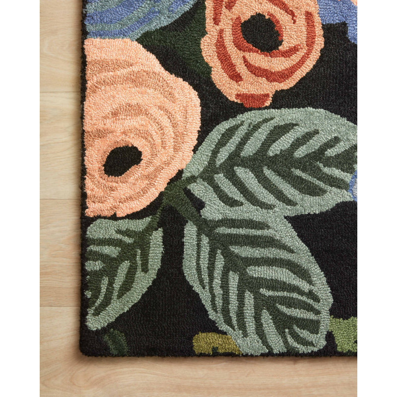Rifle Paper Co. x Loloi Joie JOI-01 Garden Party Multi Rug, Square 1'6"