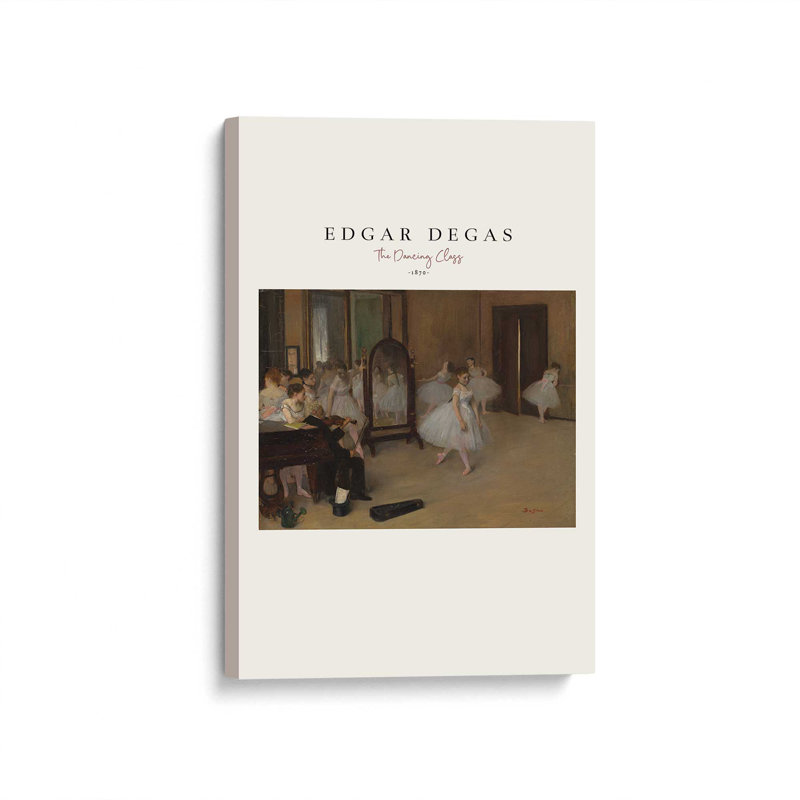 The Dancing Class par Edgar Degas, Toile tendue, Ne s’applique pas, H 18 po x l 12 po