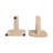 Bookends Stone Marble Arched Design Modern Glam for Home Office Bedroom Living Room Decorative Accent Heavyweight Support - 6" Tan