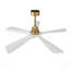 Ventilateurs de plafond d'intérieur chaud de 52 pouces avec lumières et télécommande, DEL à intensité variable, 5 pales en bois massif, moteur à courant continu réversible. Ventilateur de plafond avec éclairage pour chambre à coucher, salon, salle d'étude