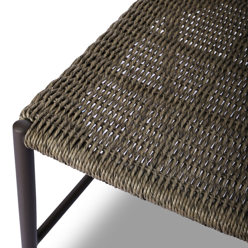 Abel Outdoor Dining Side Chair, Faux Olive Hyacinth