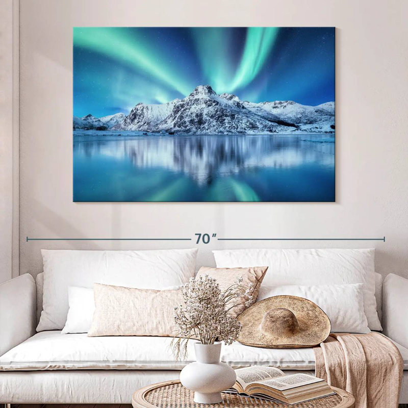 Alvord Wintry Lofoten Northern Lights, 34" H x 51" W