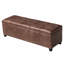 Banc de rangement rembourré en similicuir 48,4 po avec charnière de sécurité pour le salon-1086914802