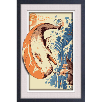 Ilustrata- Moby Sushi 11x17 Under Plexi Framed Poster
