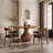 NEW SOLID WOOD TOP 53" - 5-pieces Round Pedestal Dining Set Ikerne 6/8 - Person -37892309