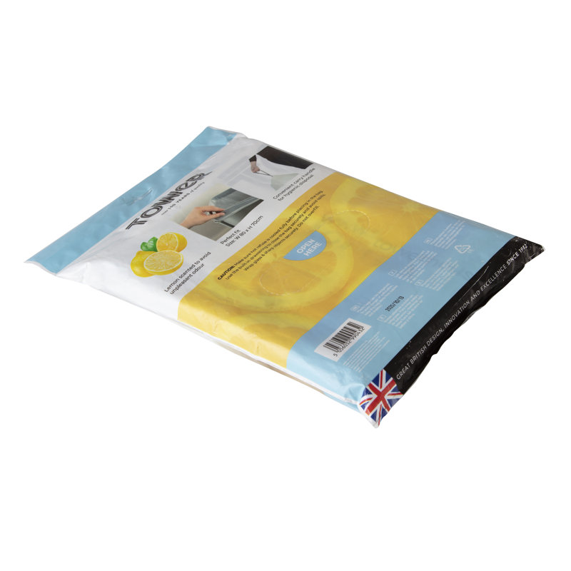 Tower T878000 42-58L Lemon Scented Heavy Duty Drawstring Bin Liners, 20 Pack, White