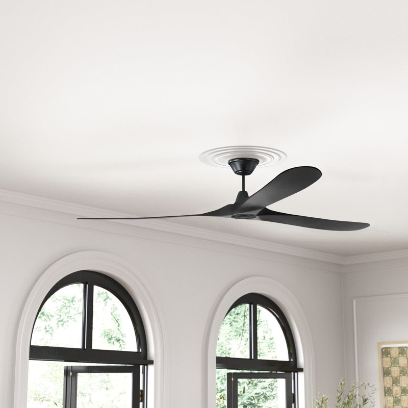 Obsidian Ceiling Fan, 88 inches, Matte Black