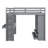 Jeneya Full Size Loft Bed with Large Shelves, Writing Desk and LED Light-426831511