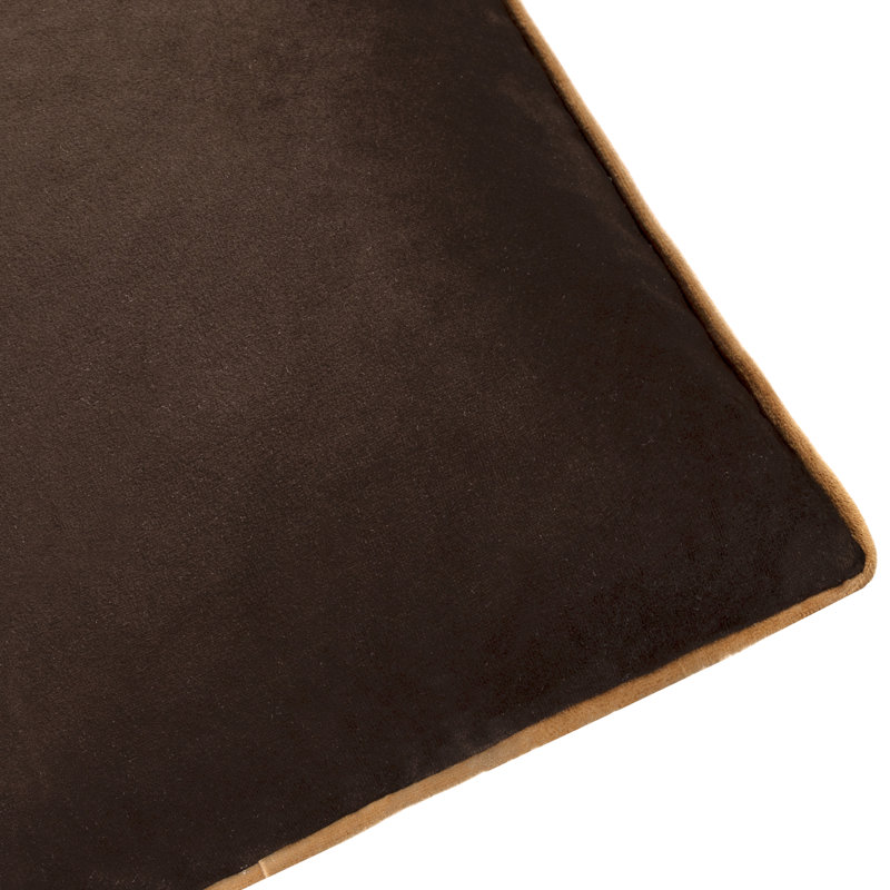 Meridian Square Cushion, Dark Brown Plain