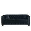 Ensemble de canapés compressibles, Chesterfield 6 places en velours noir pour la maison