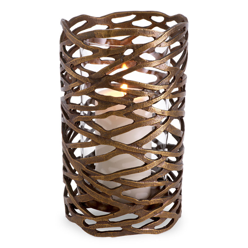 Lanai Hurricane Candle Holder, 13.78" H x 8.46" W x 8.46" D