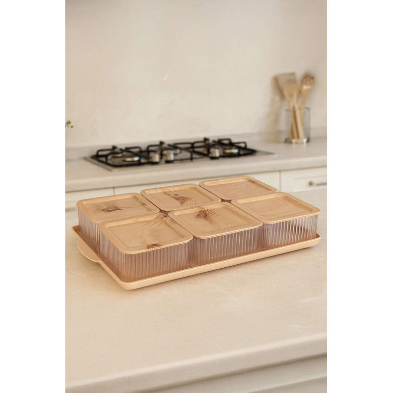 Canister Set With A Serving Tray (7-Piece)