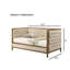 Lit de jour de style transitionnel à finition bois de chêne touffetée avec matelas et finition chêne naturel