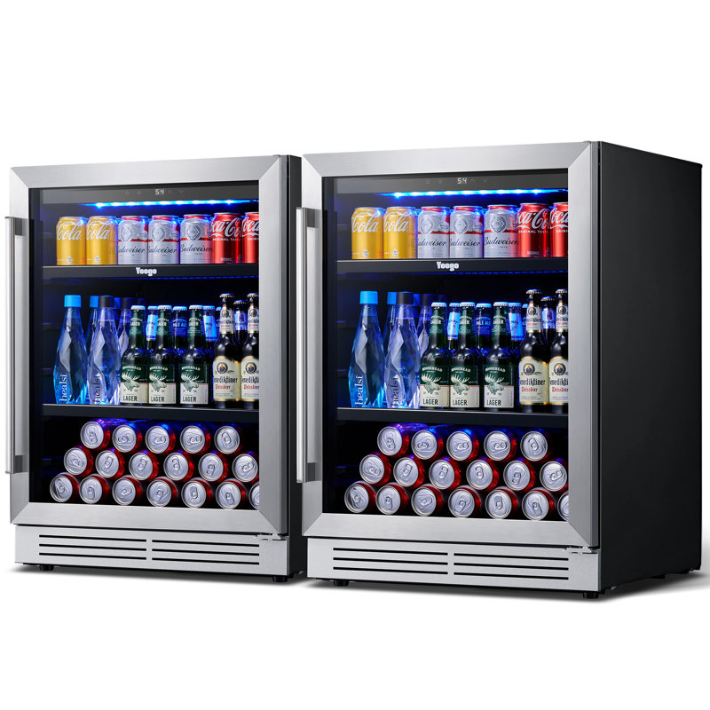 Yeego 48'' 280 Cans Built-in Beverage Refrigerator Beer Cooler (Set of 2)