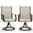 Set of 2 Outdoor Patio 360° Swivel Dining Rocking Chairs - UV Resistant, Padded PVC-coated Polyester Mesh, Rust-Proof Steel Frame, 400 Lb Capacity-1537225015-1537225012