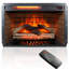Meuble audio-vidéo avec foyer électrique 60 pouces - finition chêne rustique foncé Flamme multicolore réglable. Convient aux téléviseurs de 70 po ou moins. Chaleur 1500W, 5000Btu / H. Télécommande. Assemblage facile. Double