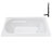 66'' x 34'' Acrylic Soaking Drop-In Bathtub, Drain Included-97544777