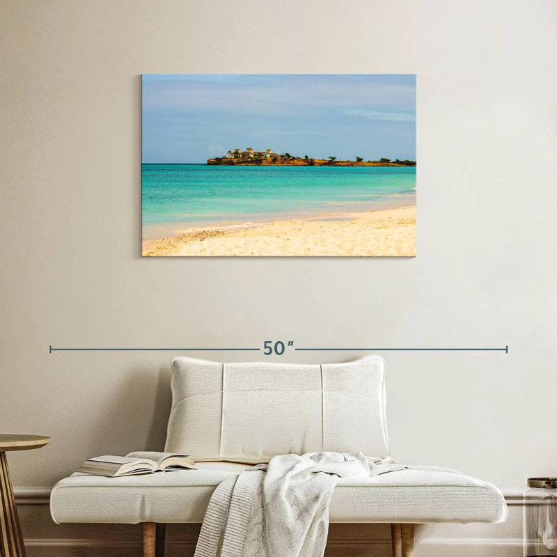 Paysage de la plage Gillard à Antigua, H 24 po x l 36 po