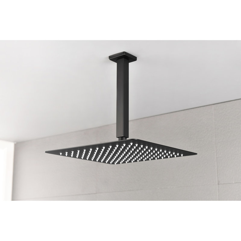 Matte Black Stainless Steel Shower Head For Bathroom - High , Water Saving, Self-cleaning Nozzle, Arm Fit Universal Works Marvelously Well