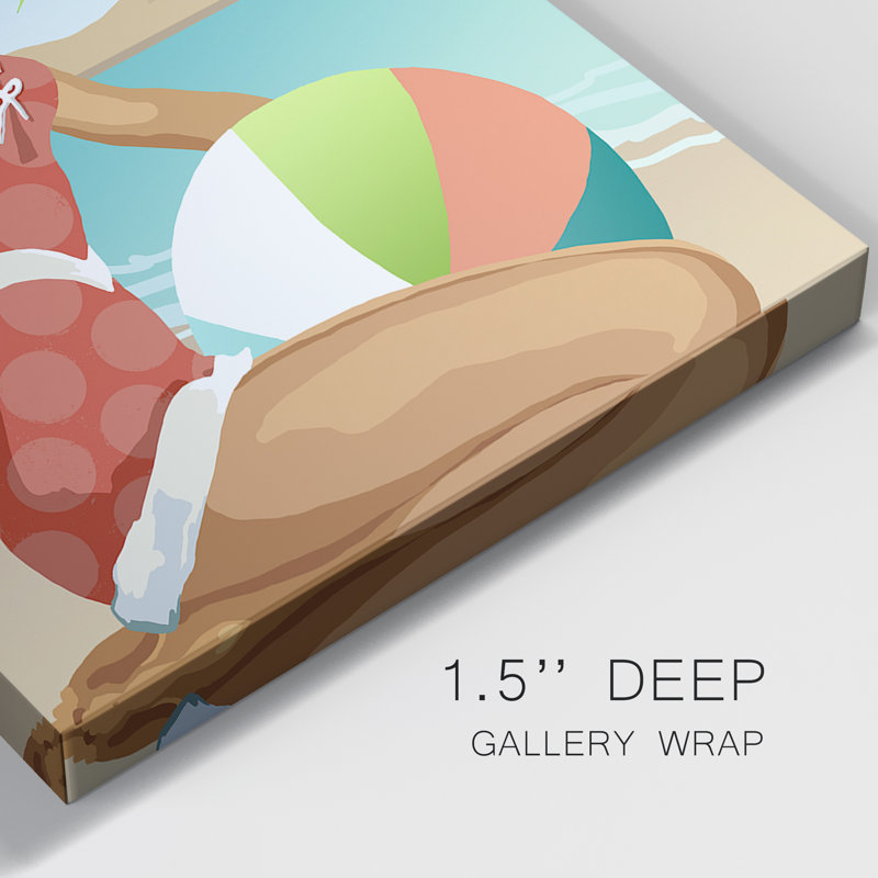 «Beach Beauty I», ensemble de 2 impressions sur toile tendue, H 10 po x l 10 po x P 1 po