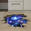 Décalcomanie murale Galaxy - bleu et mauve - vinyle amovible, conception de la Voie Lactée 3D, 4 feuilles