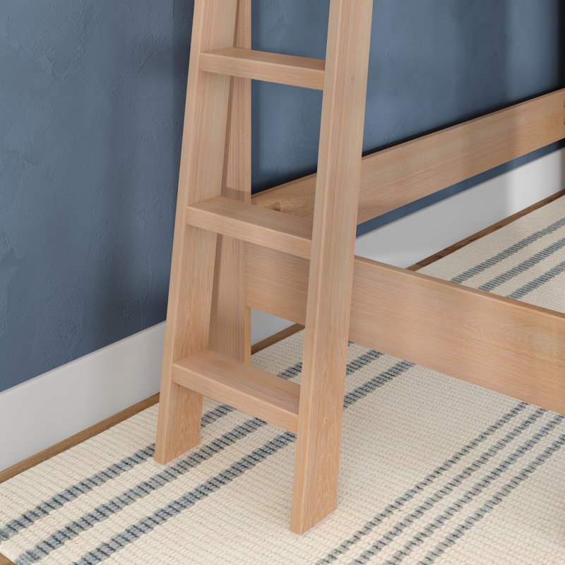 Lit mezzanine simple avec échelle olympique XL, Naturel en relief
