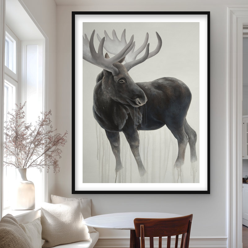 Bull Bull, impression matte encadrée | Décoration pour animal brun