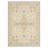 Floral Machine Washable Beige/Orange/Teal Indoor Area Rug With Non-Slip Backing-1140161008