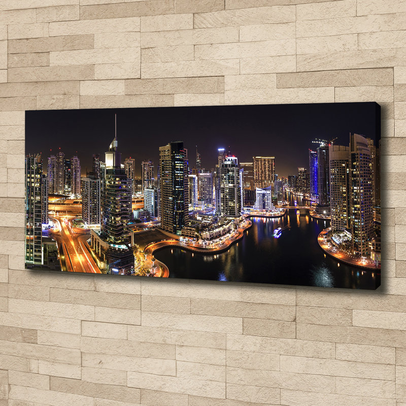 Marina In Dubai - Wrapped Canvas Print