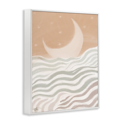 Crescent Moon over Sea Giclee Art by Elizabeth Medley
