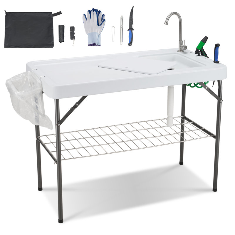 Table de nettoyage de poissons d'extérieur portable