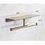 Porte-papier hygiénique double en bronze brossé avec tablette de rangement, distributeur de papier hygiénique mural en laiton pour la salle de bain de la maison et de l'hôtel, durable et élégant-292448940