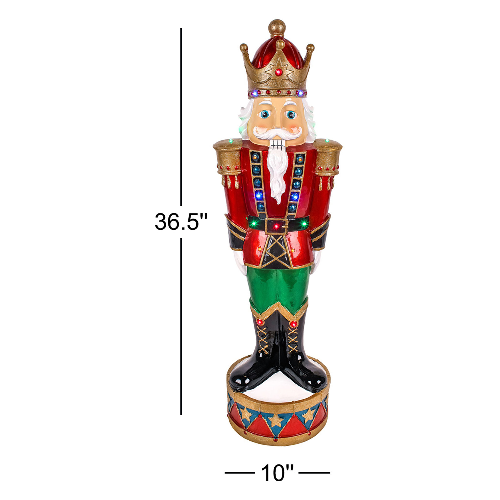 36 in. Nutcracker with Multicolor Lights
