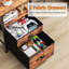 Bureau d'ordinateur 47 po avec 2 supports pour écran, table de travail pour bureau, brun rustique-531214018-535435335