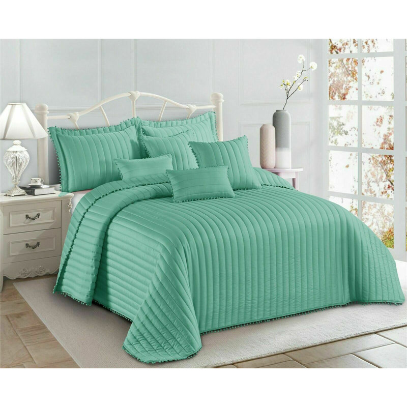 Kazanovicz Polyester No Pattern Bedspread, W200 x L200 cm, Blue