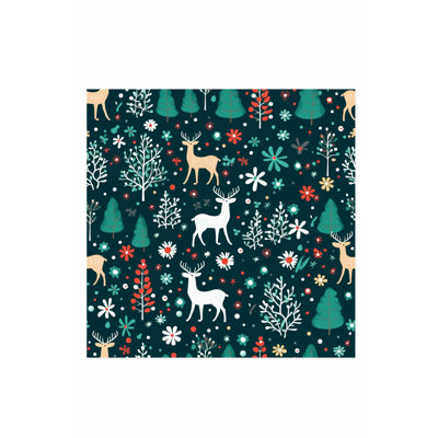 «Holiday Christmas Reindeer I», reproduction d'art moderne sans cadre