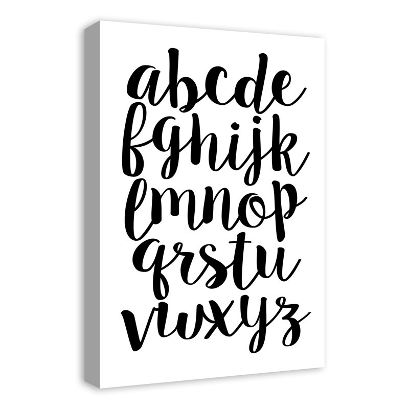 Art sur toile minuscule alphabet Maggio, Toile tendue, H 24 po x l 16 po x P 1,25 po