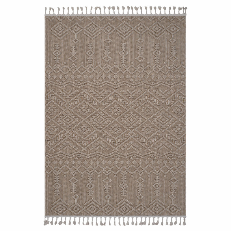 Tapis traditionnel pour l'intérieur et l'extérieur, Rectangle 4 pi x 6 pi 2 po